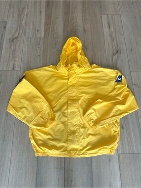 Vintage 90’s Nautica Bright Yellow Hooded Raincoat